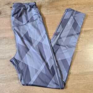 Orange Theory Geometric Grey Print Leggings XS